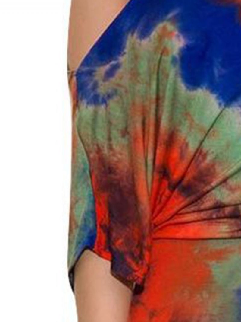 Σέξι Tie-Dye Bodycon Γυναικείο Σετ Μπλουζάκι Και Φούστα Δύο Τεμαχίων