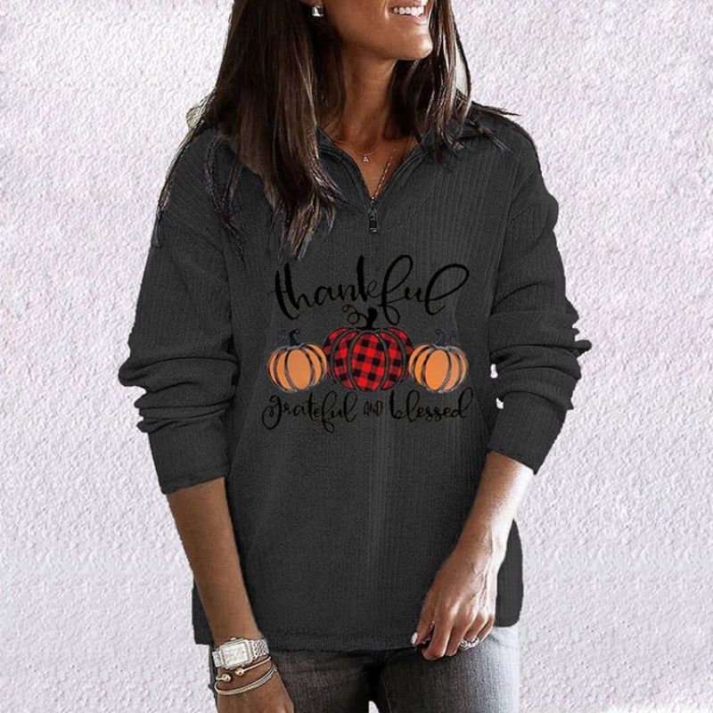 Letter Print Thick Fall Hoodie