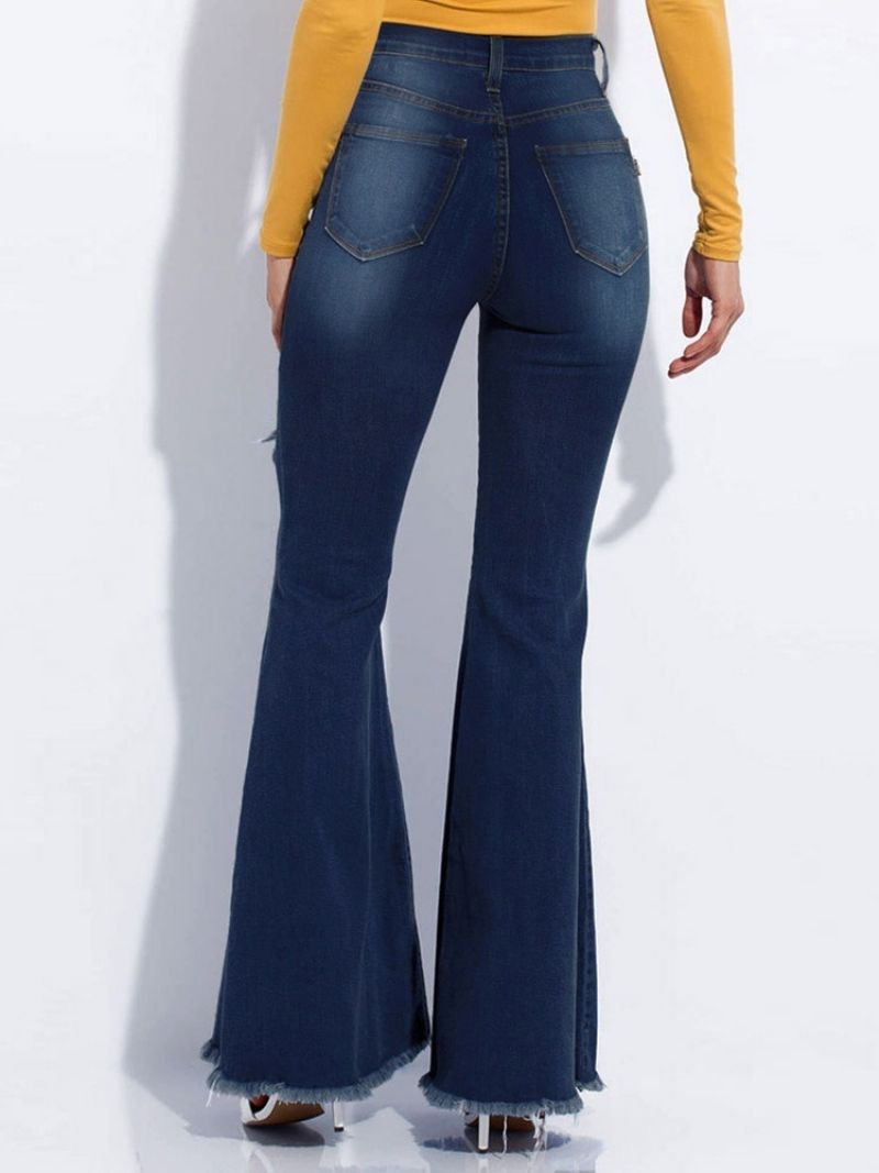 Λεπτό Τζιν Με Φερμουάρ Bellbottoms Hole Gradient