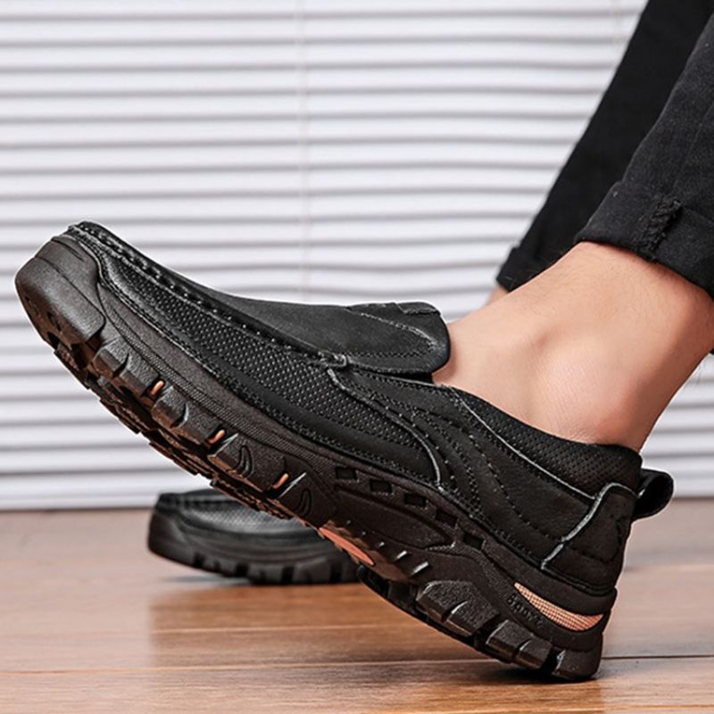 Απλό Slip-On Χαμηλής Κοπής Επάνω Στρογγυλά Ανδρικά Παπούτσια Εργασίας