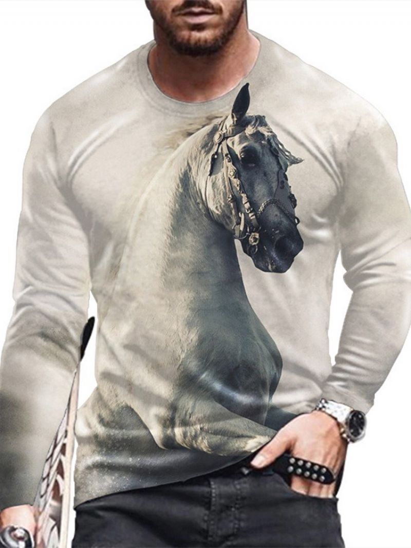 Πουλόβερ Animal Casual Print Loose T-Shirt