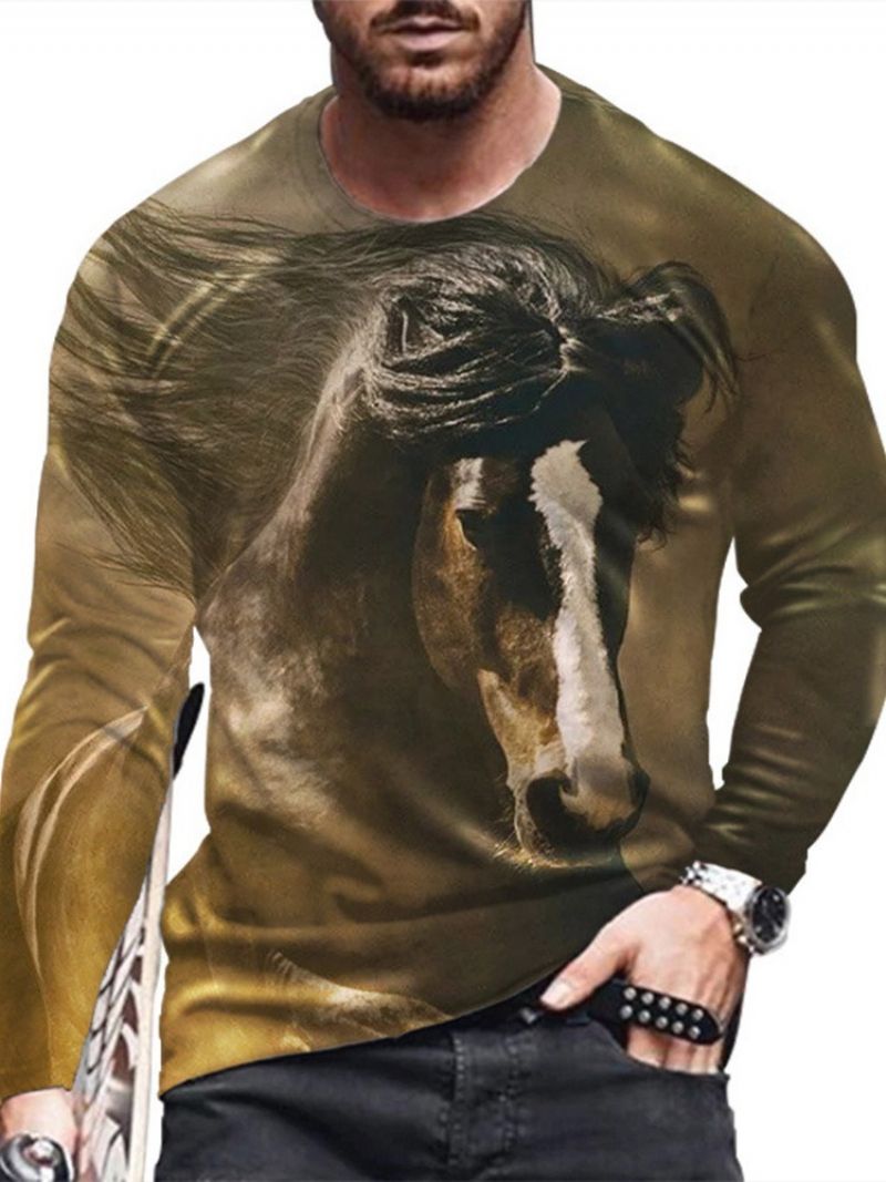 Πουλόβερ Animal Casual Print Loose T-Shirt