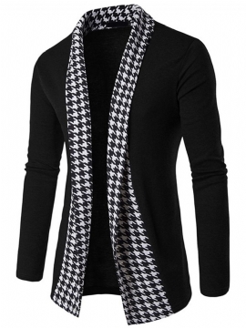 Ανδρικά Πλεκτά Ζακέτα Vogue Houndstooth Patchwork