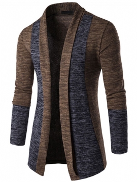 Μπλοκ χρώματος Cardigan Casual Ανδρικά Πλεκτά