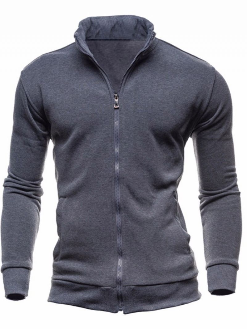 Ανδρικές Κουκούλες Cardigan Plain Casual Zipper