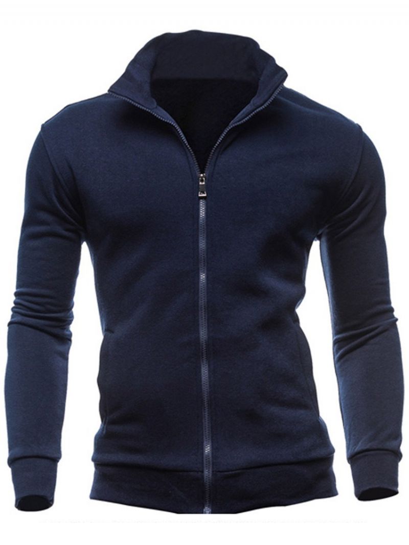 Ανδρικές Κουκούλες Cardigan Plain Casual Zipper