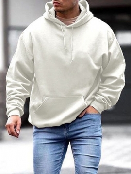 Απλό Πουλόβερ Τσέπης Με Κουκούλα Casual Hoodies