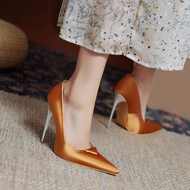 Απαλά Λεπτά Παπούτσια Με Μυτερό Τακούνι Slip-On Stiletto