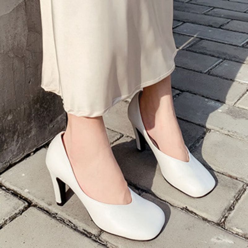 Γυναικείες Αντλίες Pu Slip-On Square Toe Stiletto Heel