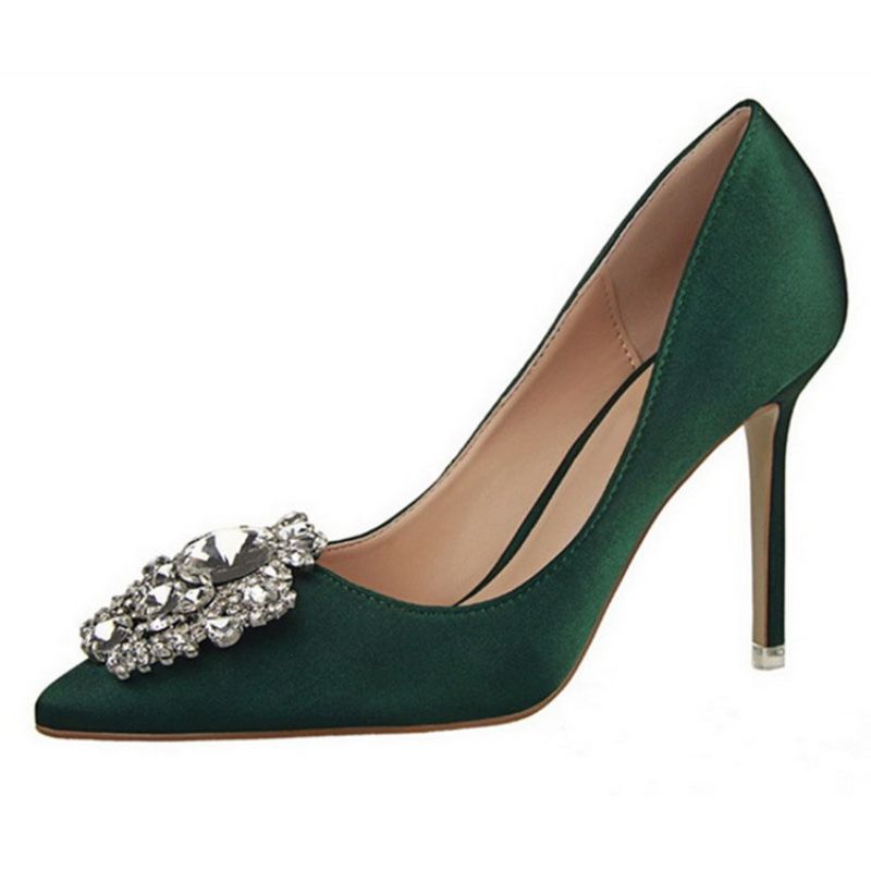 Rhinestone Μυτερό Stiletto Heel Απλό Λεπτό Γυναικεία Παπούτσια Pumps