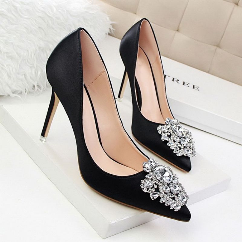 Rhinestone Μυτερό Stiletto Heel Απλό Λεπτό Γυναικεία Παπούτσια Pumps