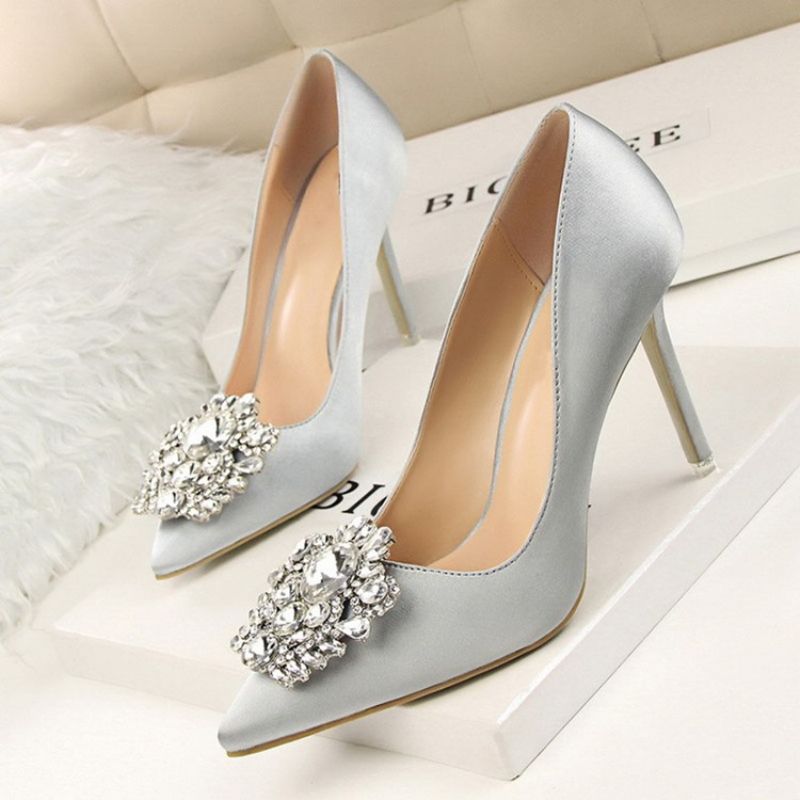 Rhinestone Μυτερό Stiletto Heel Απλό Λεπτό Γυναικεία Παπούτσια Pumps