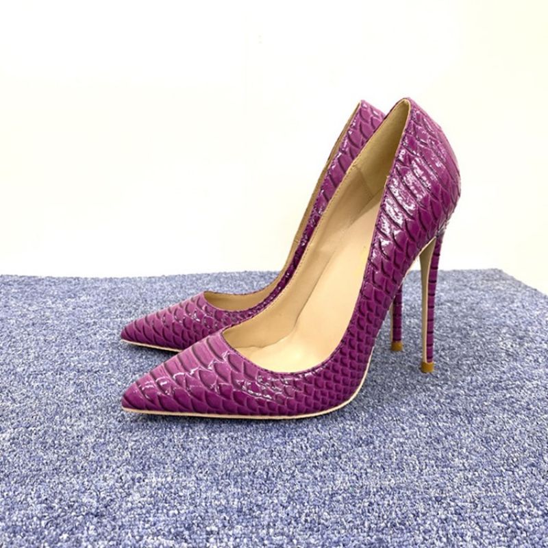 Serpentine Stiletto Heel Slip-On Απλό Λεπτά Γυναικεία Παπούτσια