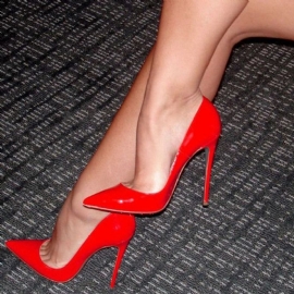 Sexy Red Point Toe Ultra High Pumps