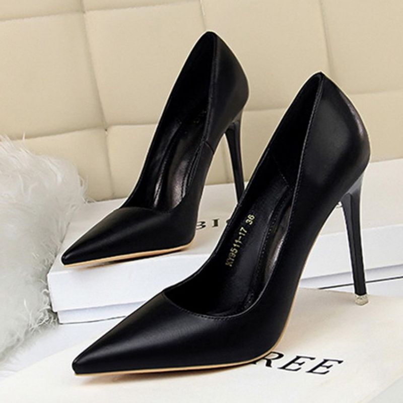 Slip-On Stiletto Heel Μυτερό Παπούτσια 10.5Cm Λεπτά Παπούτσια