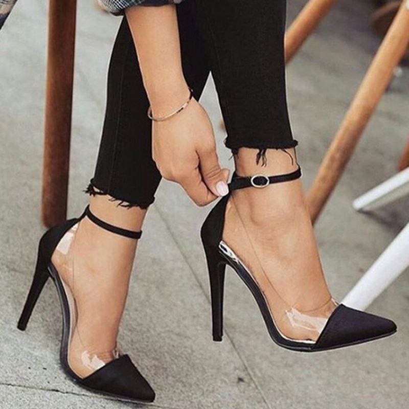 Stiletto Heel Buckle Buckle Western Λεπτά Παπούτσια Pumps