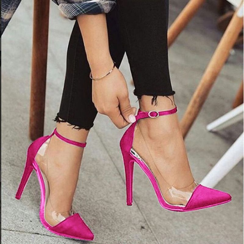 Stiletto Heel Buckle Buckle Western Λεπτά Παπούτσια Pumps