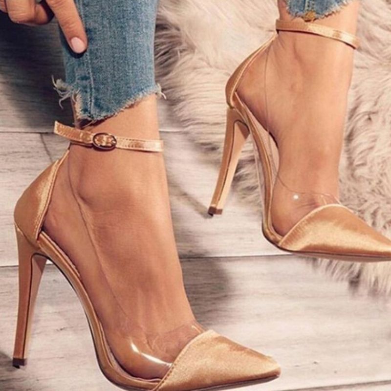 Stiletto Heel Buckle Buckle Western Λεπτά Παπούτσια Pumps