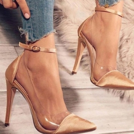 Stiletto Heel Buckle Buckle Western Λεπτά Παπούτσια Pumps