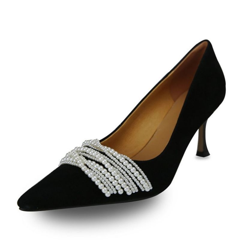 Stiletto Heel Slip-On Beads Western Thin Παπούτσια