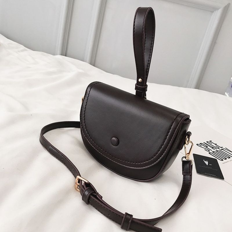 Απλές Τσάντες Pu Saddle Soft Crossbody