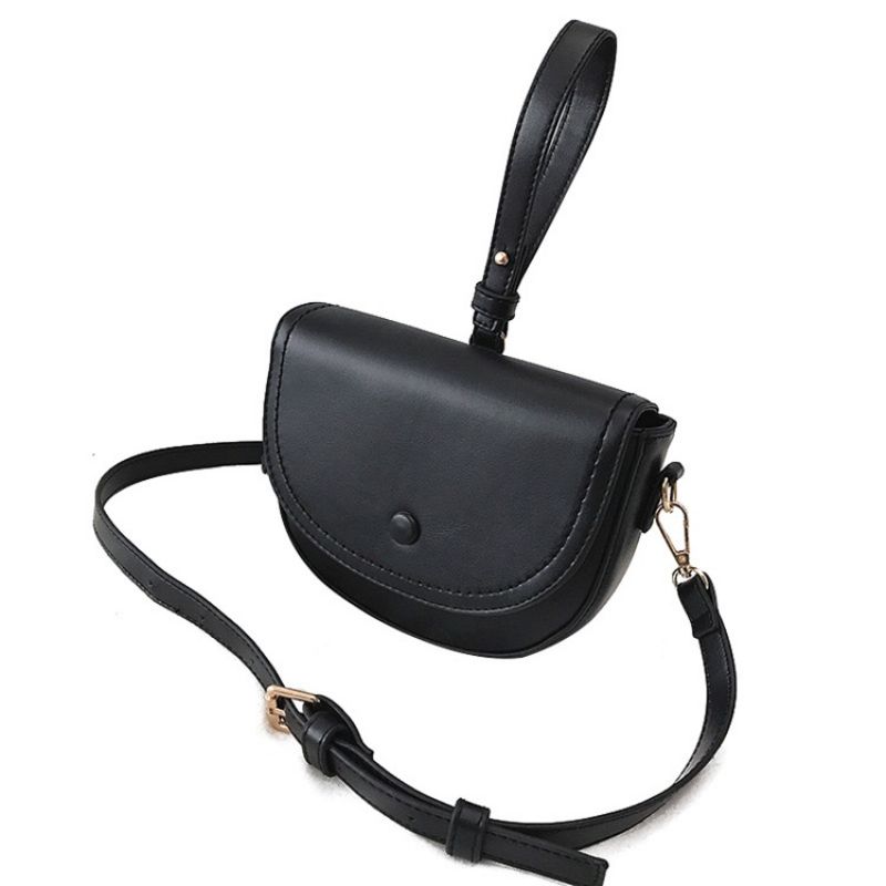 Απλές Τσάντες Pu Saddle Soft Crossbody