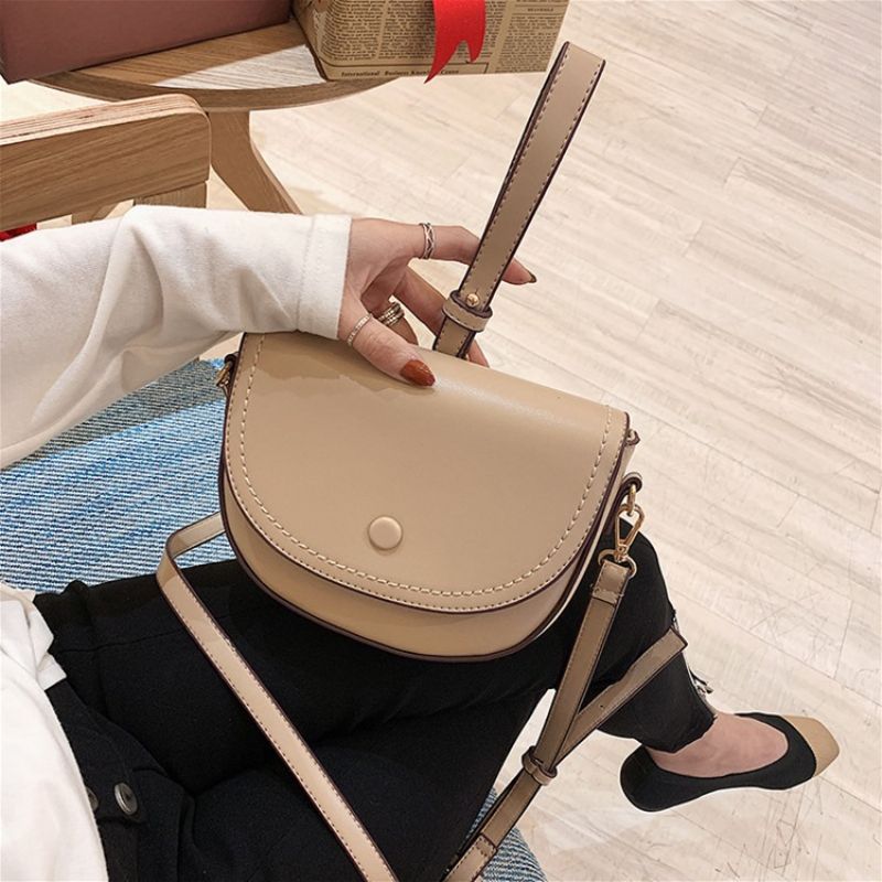 Απλές Τσάντες Pu Saddle Soft Crossbody