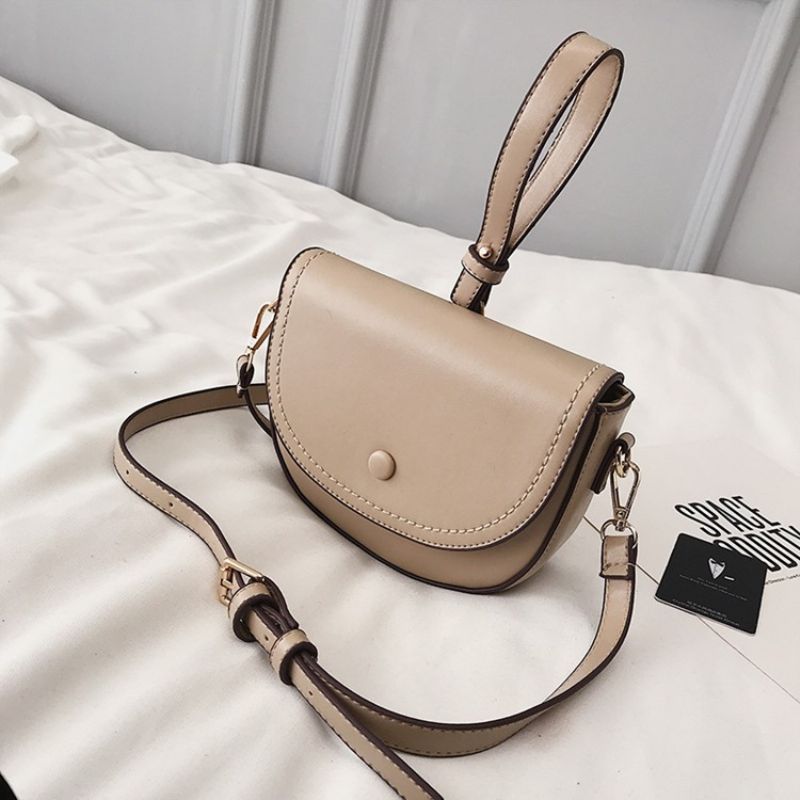 Απλές Τσάντες Pu Saddle Soft Crossbody