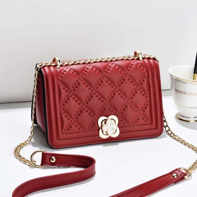 Chain Rectangle Pu Crossbody Τσάντες