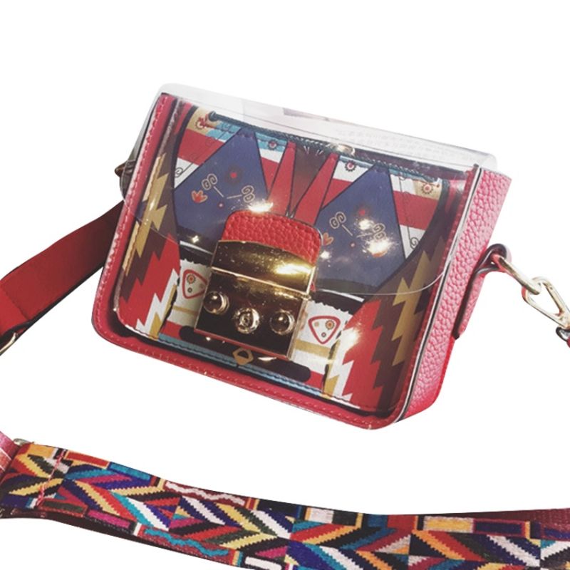 Κλειδαριά Pu Cartoon Flap Crossbody Τσάντες