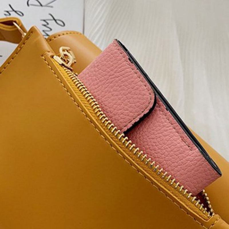 Σέλα Pu Plain Lock Crossbody Ba