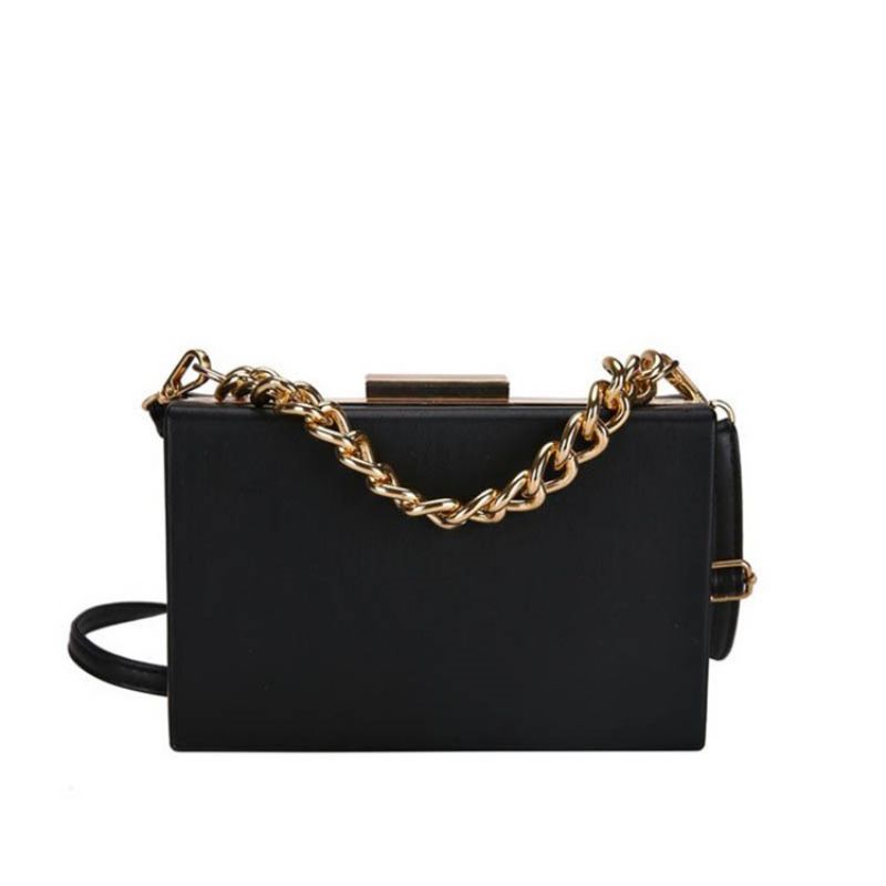 Τσάντα Chain Plain Pu Flap Crossbody