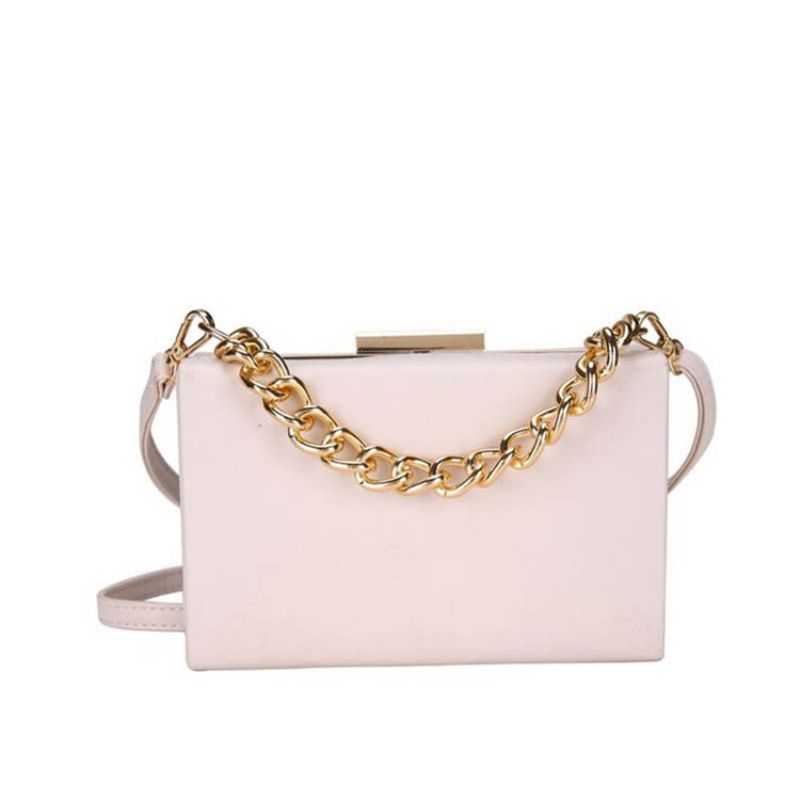 Τσάντα Chain Plain Pu Flap Crossbody