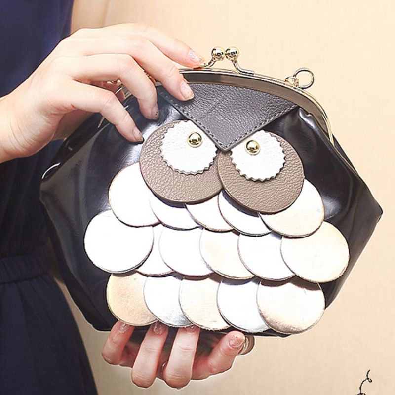 Τσάντα Χιαστί Με Αλυσίδα Novelty Owl Design