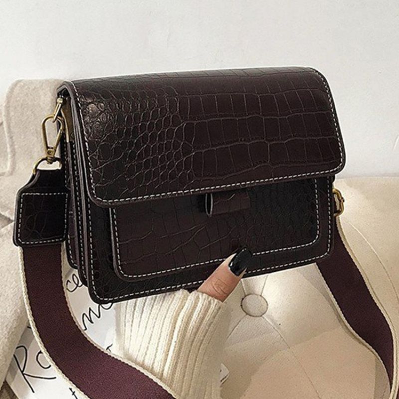 Τσάντες Casual Crossbody Με Ανάγλυφο Alligator Pu Rectangle