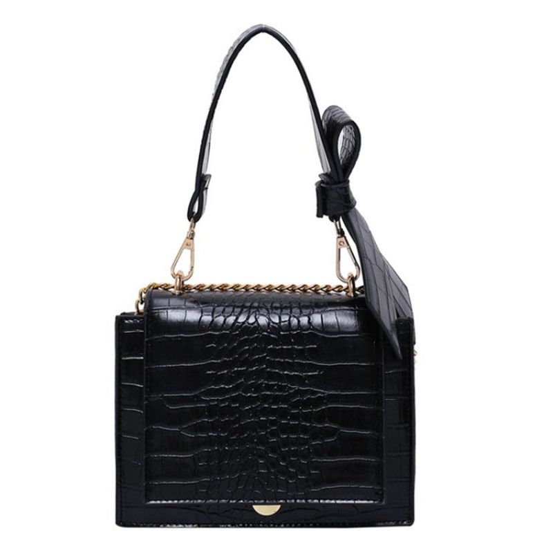 Τσάντες Με Ανάγλυφο Alligator Pu Square Crossbody