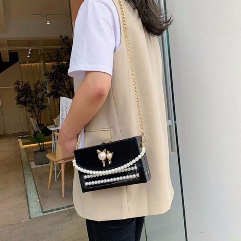 Τσάντες Pu Beads Flap Crossbody