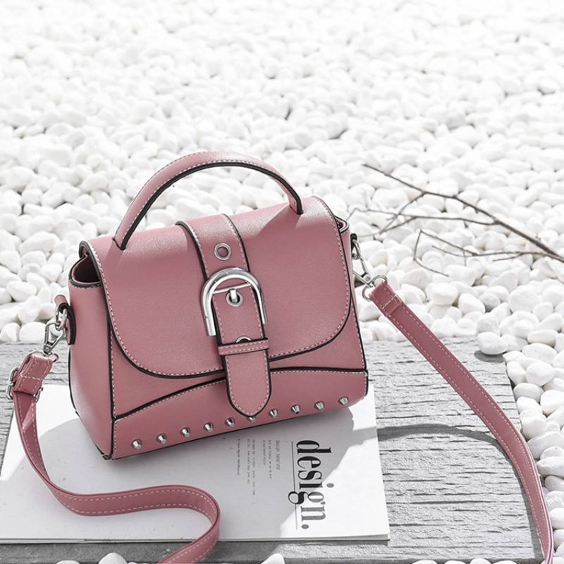 Τσάντες Pu Rivet Plain Flap Crossbody