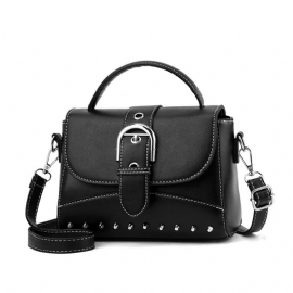 Τσάντες Pu Rivet Plain Flap Crossbody