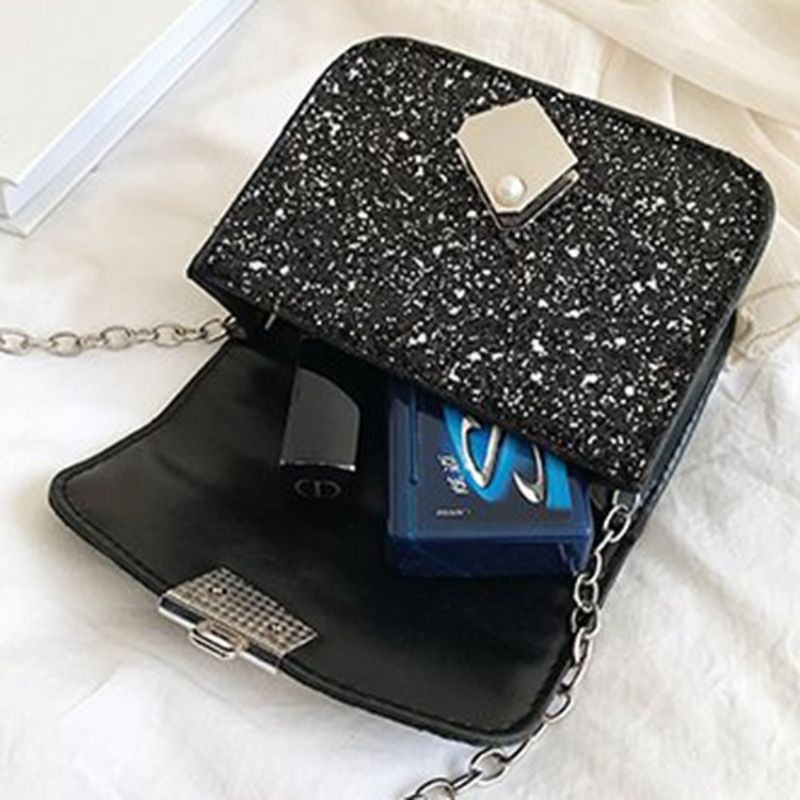 Τσάντες Pu Sequin Flap Crossbody