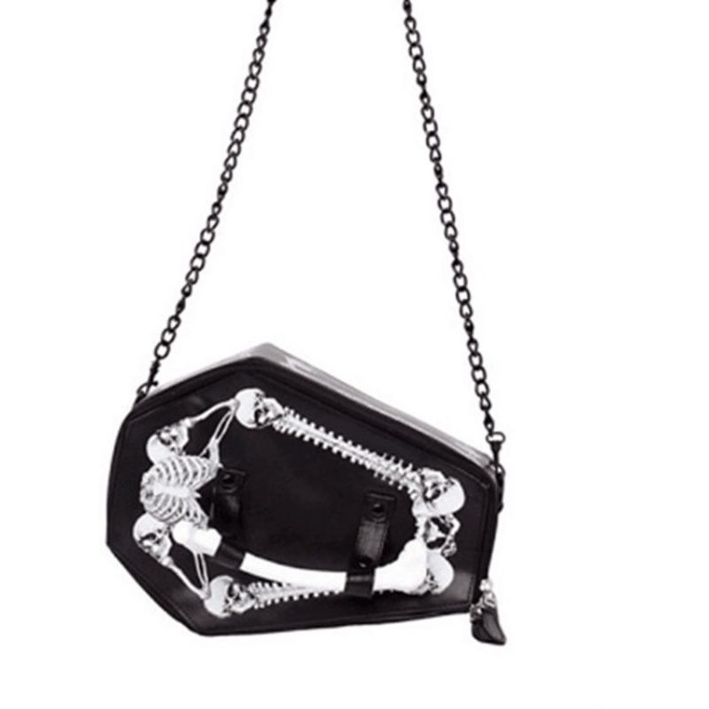 Τσάντες Tote Trunk Με Νήμα Skull Pu