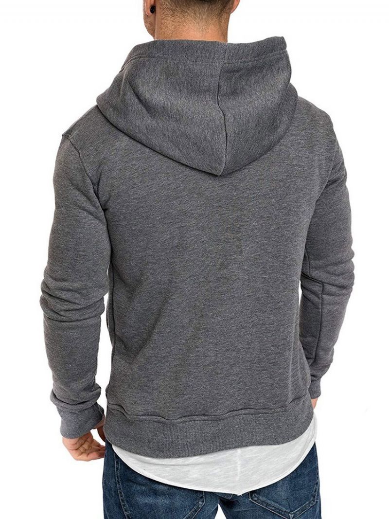 Ανδρικές Casual Κουκούλες Fleece Plain Pullover