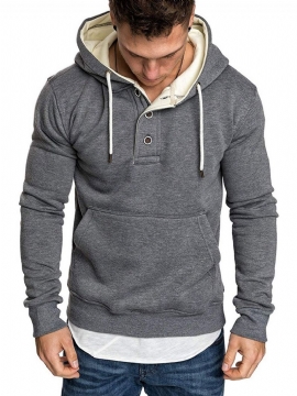 Ανδρικές Casual Κουκούλες Fleece Plain Pullover