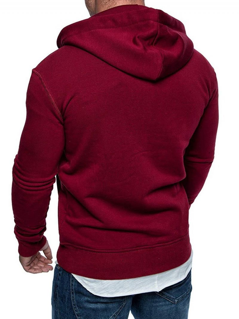 Casual Hoodies Με Φερμουάρ Τσέπης