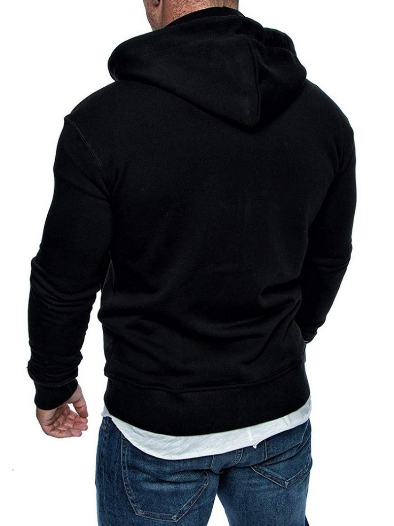 Casual Hoodies Με Φερμουάρ Τσέπης