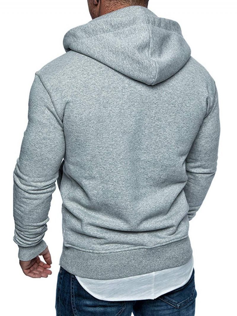 Casual Hoodies Με Φερμουάρ Τσέπης