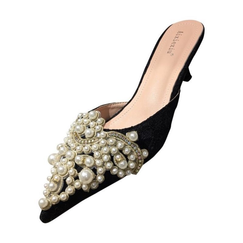 Beads Stiletto Heel Γυναικεία Παπούτσια Mules