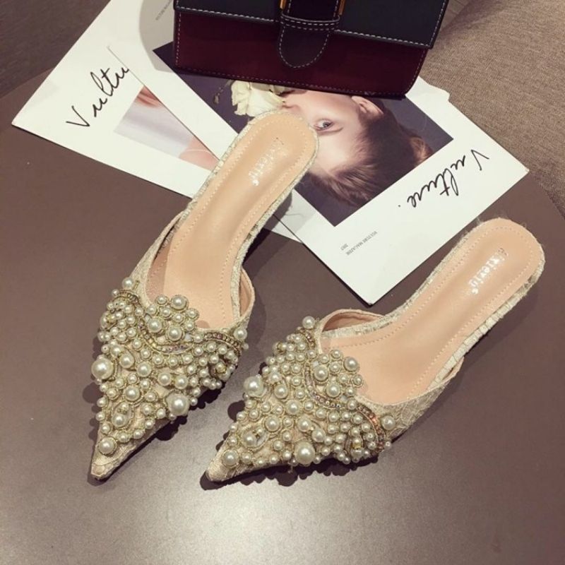 Beads Stiletto Heel Γυναικεία Παπούτσια Mules