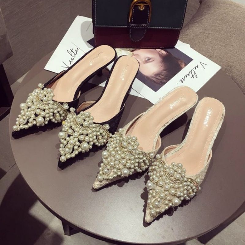 Beads Stiletto Heel Γυναικεία Παπούτσια Mules