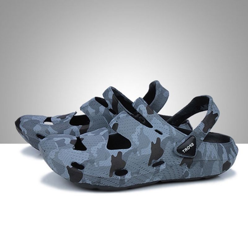 Ανδρικά Πέδιλα Με Στρογγυλά Δάχτυλα Pvc Camouflage Slip-On